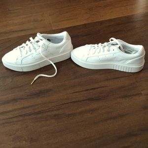 White adidas sneakers!